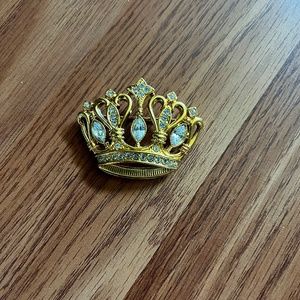 Kenneth Jay Lane Royal Crown Brooch